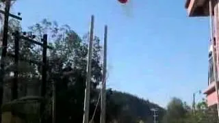 Air Balloon Catches Fire