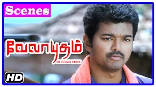 Velayudham Tamil Movie | Scenes | Vijay intro | Vijay and Saranya banned for village fare | Hansika