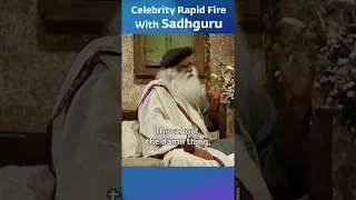 Celebrity Rapid Fire With Sadhguru #shorts #shorts