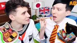 UK vs JAPAN School Lunches! with Dan and Phil