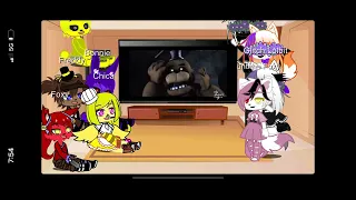 Fnaf 1 and SL reacts to The Wolf
