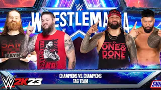 WWE 2K23 - Sami Zayn & Kevin Owens Vs The Usos | WrestleMania 39 Tag Team Match PS5 [4K]