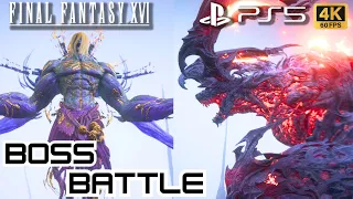 Final Fantasy 16 Boss Battle | Clive/Ifrit VS Typhon | 4k 60FPS PS5 - No Commentory.