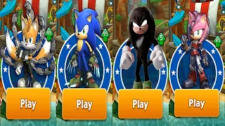 Sonic Dash All Sonic Prime Characters Boscage Maze Sonic Rusty Amy Tails Nine vs Dark Movie Knuckles