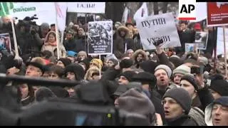 WRAP Protest rally against vote fraud in Bolotnaya Sq ADDS Nemtsov