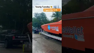 Cigarette 515 Speedboat Towed by a Dodge Ram 3500 Cummins #shorts