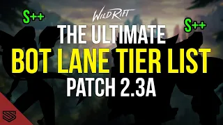 IN-DEPTH BOT LANE TIER LIST (PATCH 2.3A) - High Elo - Best bot lane duo? - Wild Rift Guides