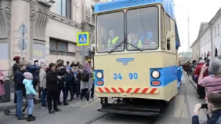 Парад трамваев в Москве в 2019