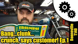 Triumph Bonneville Transmission problems - Ep 1 #1040