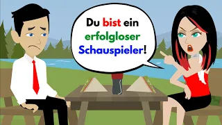 Learn German | Girlfriend destroys her boyfriend's dream. Vocabulary and important verbs