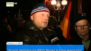 "Pegida"-Demo: Demonstranten im Interview am 15.12.2014