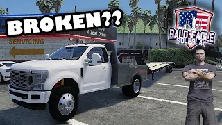 MY NEW SINGLE CAB FLATBED POWERSTROKE HAS A ENGINE KNOCK?! - GTA 5 RP