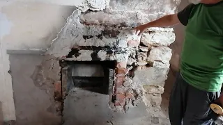 Irish Stone Cottage - Discovering the original open Fireplace I