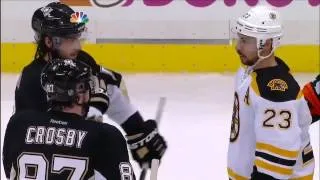 Sidney Crosby and Zdeno Chara have some words for each other 6/1/13