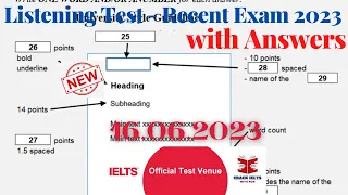 IELTS Listening Actual Test 2023 with Answers | 16.06.2023