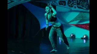 Polina Shandarina in Budapest, 2017 with tribal fusion improvisation