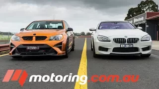 2017 HSV GTSR W1 v BMW M6 Gran Coupe Comparison - Track test | motoring.com.au