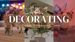 Event Decorating and TEMU Unboxing With My Sister