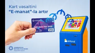 Azerbaycan Beynelxalq Banki."E-manat" terminalinda karta medaxil, kredit odenisi.Hesabin artirilmasi