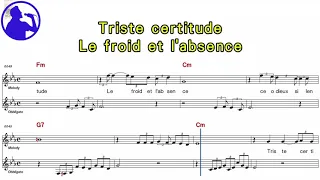 Adamo - Tombe la neige karaoke version sheet music for players,chorus added(Ye karaoke)