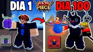 PASSEI 100 DIAS NO BLOX FRUITS 2 (HAZE PIECE nova atualização)