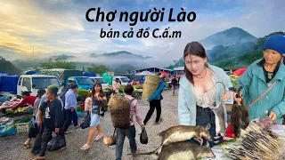 Chợ biên giới nước Lào- Bán những thứ mà ở Việt Nam là đi kĩ luôn