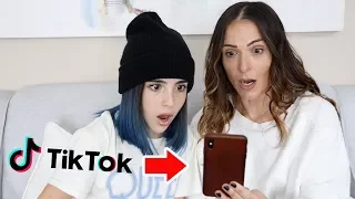 MOM REACTS TO MY TIK TOKS!!