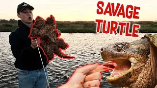 BITTEN BY A SNAPPING TURTLE?? *TURTLE HUNTING GONE WRONG*