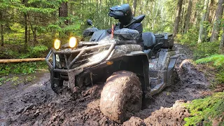 Cfmoto cforce 1000 ; Can-am ; Kawasaki. Deep mud and water.