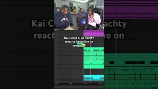 Kai Cenat & Lil Yachty react to producer’s beat on live stream 😳 #shorts #musicproducer #beats