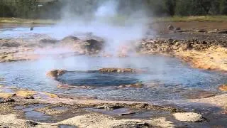 Geyser Eruption at Geysir, Iceland