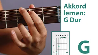 G Dur Gitarre - G Dur Akkord auf der Gitarre greifen