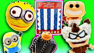 Despicable Me 3 Disk Drop Game! Fidget Spinner, Drill N Fill Minion Jerry, Gru & Captain Underpants