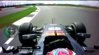 Max Verstappen - Final Lap and Outlap GP Britain 2016