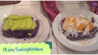 C/w Nana: Sweet Rice with Mango & Custard (ເຂົ້າໜຽວໝາກມ່ວງ == Khao Niow Mak Muang)