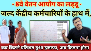 केंद्रीय कर्मचारी/ पेंशनर्स को आठवें वेतन आयोग का लड्डू जल्दी मिलेगा, कब कितने % इजाफा हुआ,