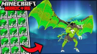 I BUILD A EMERALD DRAGON in Minecraft Hardcore (Hindi)