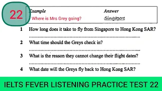 Ielts fever listening test 22 | where is Mrs grey going