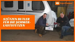 Stützen Butler 2 im Wohnwagen einbauen - einfacher und schneller Schwerlaststützen ausfahren | DIY