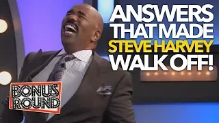 FUNNY Family Feud Answers That Made STEVE HARVEY Walk Off! Bonus Round