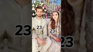 Pakistani Cricketers and their wife's age gap 😲 #shorts #youtubeshorts #cricketer #wife