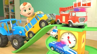 Hickory Dickory Dock song | Cars version | Newborn Baby Songs & Lalafun Nursery Rhymes