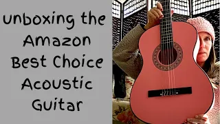 Amazon Best Choice Pink Acoustic Classical Guitar Unboxing
