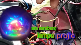 cara sambung lampu projie di honda beat