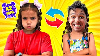 Papai passa o dia todo imitando Manu - Vídeo engraçados entre Pai e Filha