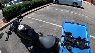 Doordash on a motorcycle