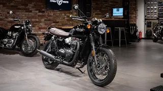 МотоСмотр: Triumph Bonneville T120 Black в чёрном глянцевом цвете