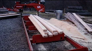 #661 What a 2 x 4 used to look like! First Attempt Sawing Dimensional Lumber on our Woodmizer LX 150