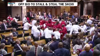 EFF MP's clash with parliamentary security personnel