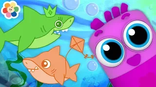 Baby Shark Remix Songs Collection | Colors for Kids with Color Crew Babies 3D Animation | Shark Song